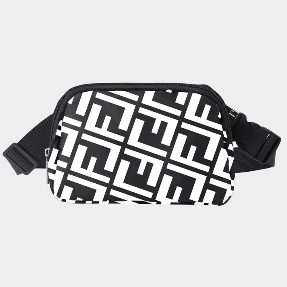 🤍🖤Gorgeous Small Crossbody Waist Bag - Black & White LOOKS Designer! Light!